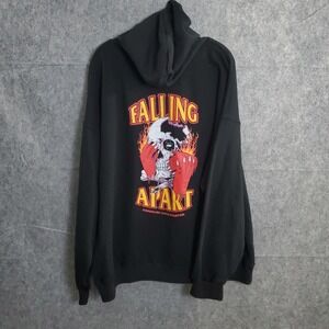 Assholes*s Live Forever Falling Apart Hoodie 3XL Skull Graphic Fire Stash Pocket